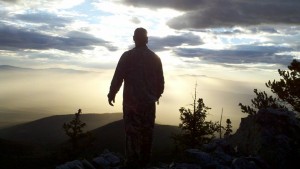 Our sunrise view in the Sangre De Cristo range during 2013 archery elk season.